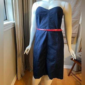 Strapless denim stretch dress NWT